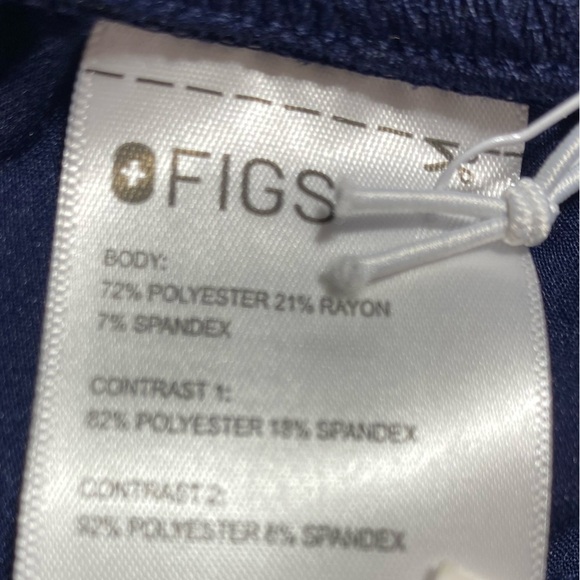 NWT Figs High Waisted Isabel Wide Leg Navy Scrub Pants Size XXL Tall - Picture 15 of 15